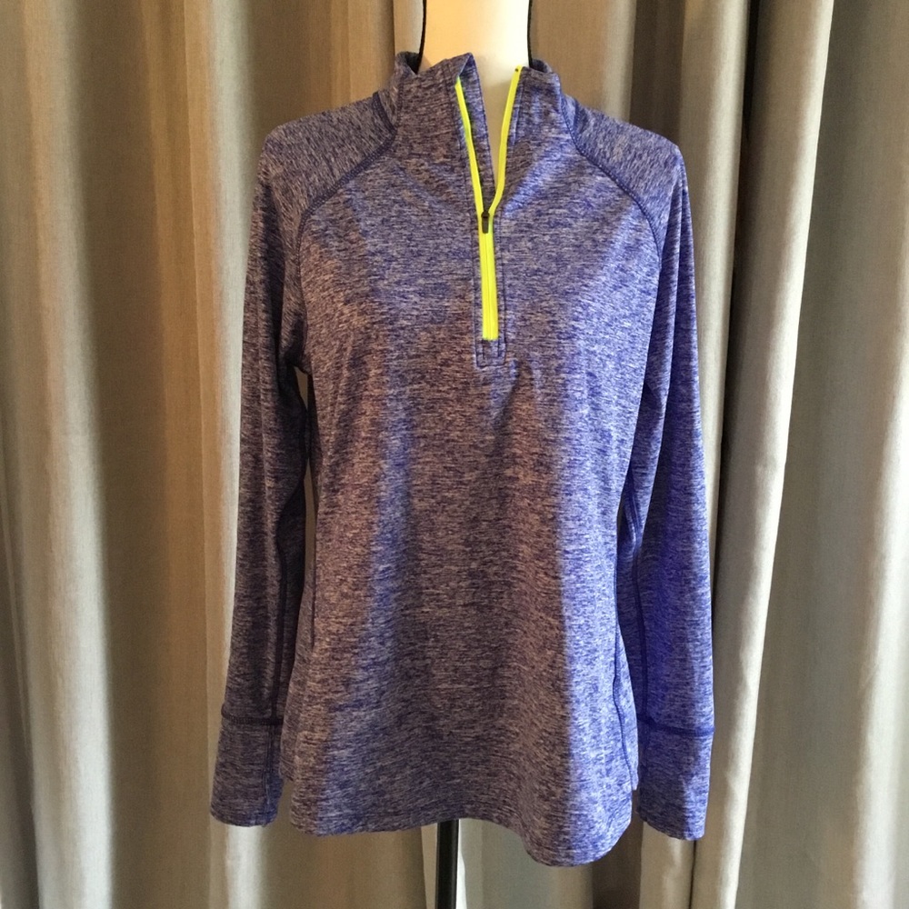 Tangerine quarter zip work out top